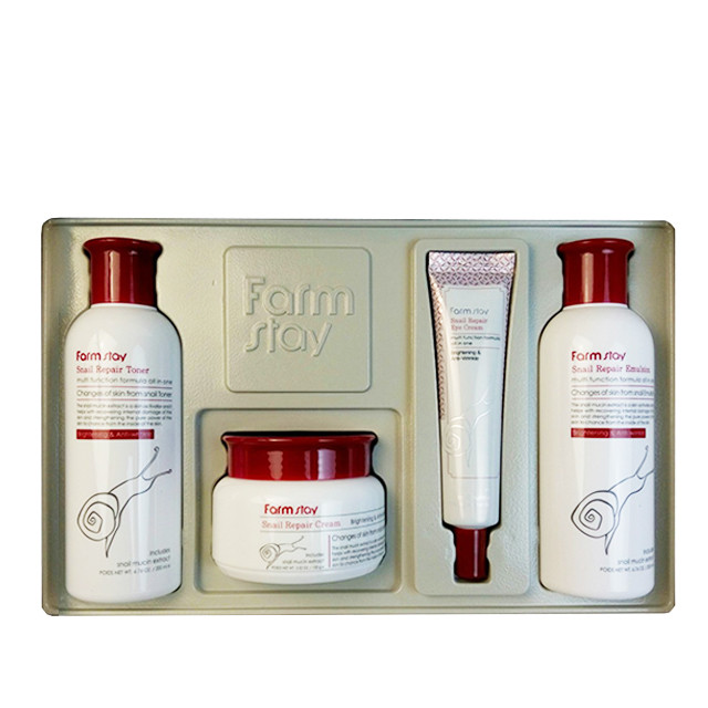 Набор Farmstay Snail mucus Moisture 4 Set. Farm stay Snail mucus Moisture Skin Care 4 Set. Фармстей набор с улиткой. Farmstay набор средств с экстрактом улитки mucus Moisture Skin Care 4 Set. Farm stay snail repair
