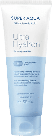 MISSHA SUPER AQUA ULTRA HYALRON FOAMING CLEANSER, 100мл