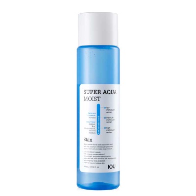 Тонер для лица увлажняющий с гиалуроновой кислотой Welcos IOU Super Aqua Moist Skin, 300мл