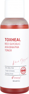 Тонер для лица с кислотами ESTHETIC HOUSE TOXHEAL RED GLYCOLIC AHA, BHA, PHA TONER, 180 мл