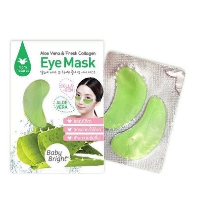 Гидрогелевые патчи для глаз с алое и коллагеном Baby Aloe Vera & Fresh Collagen Eye Mask 1 пара