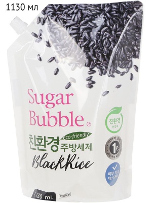 Средство для мытья посуды экологичное "Sugar Bubble" черный рис