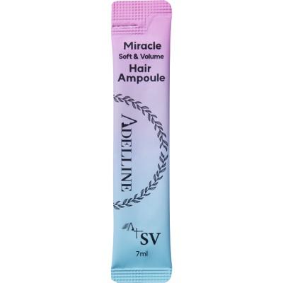 Филлер-маска восстанавливающая для волос Adelline Soft & Volume Miracle Hair Ampoule, 7мл
