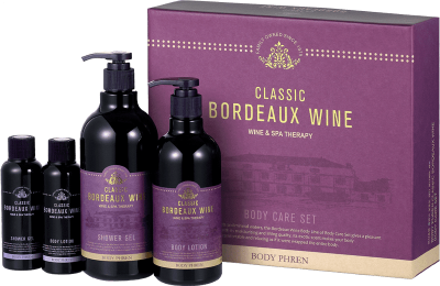 Набор для ухода за телом гель для душа+лосьон для тела Welcos Body Phren Bordeaux wine body care set