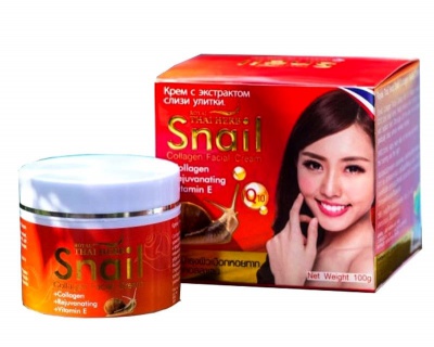 Крем для лица омолаживающий с муцином улитки Royal Thai Herb Snail Cream 