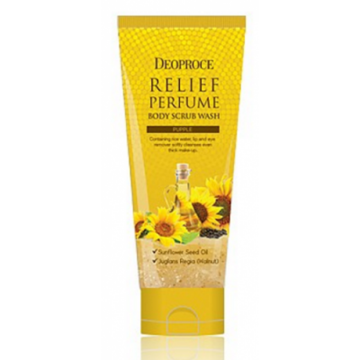 Скраб для тела с маслом семян подсолнуха Deoproce Relief Perfume Body Scrubwash - Yellow