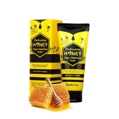 Пенка с медом глубокоочищающая Farmstay Refreshing Honey Deep Cleansing Foam