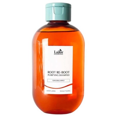 Шампунь для чувствительной кожи головы LA'DOR ROOT RE-BOOT PURIFYING SHAMPOO GINGER & APPLE, 800мл