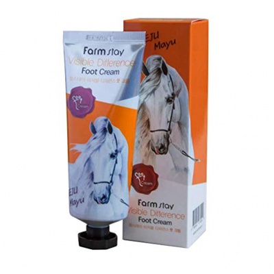 Крем для ног с лошадиным жиром Farmstay Jeju Mayu Foot Cream