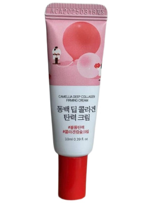 Крем для лица укрепляющий мини ROUND LAB CAMELLIA DEEP COLLAGEN FIRMING CREAM, 10мл