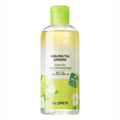 Вода очищающая увлажняющая с маслом зеленого чая The Saem Healing Tea Garden Green Tea Oil Cleansing Water