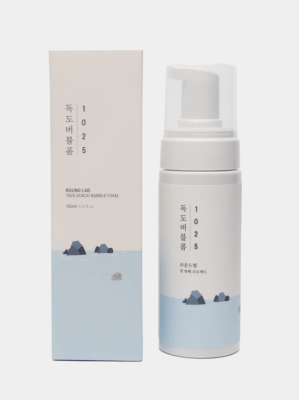 Пенка для умывания очищающая пузырьковая с морской водой ROUND LAB 1025 Dokdo Bubble Foam, 150мл