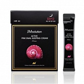 Маска для лица ночная обновляющая с муцином улитки JMsolution Active Pink Snail Sleeping Cream Prime