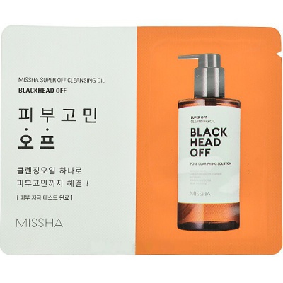 Масло очищающее для лица пробник Missha Super Off Cleansing Oil Blackhead Off, 3 мл