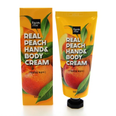 Крем для рук и тела Персик Farmstay Real Peach Hand & Body Cream