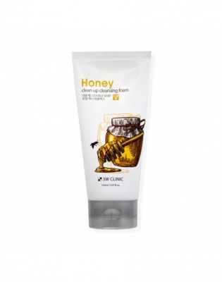 Пенка для умывания с медом и прополисом 3W Clinic Honey Clean Up Cleansing Foam
