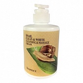 Крем для тела массажный очищающий улиточный Deoproce Snail Clean&white Cleansing&Massage Cream