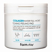 Подушечки очищающие с коллагеном Farmstay Collagen Water Full Moist Toning Peeling Pad