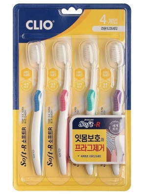 Зубная щетка набор 4шт Clio New Soft-R 4 set