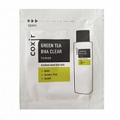 Тонер для лица с зеленым чаем пробник Coxir Greentea BHA Clear Toner sample 