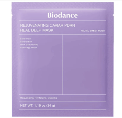 Маска гидрогелевая НОЧНАЯ с ПДРН и икрой BIODANCE Rejuvenating Caviar PDRN Real Deep Mask, 34 гр