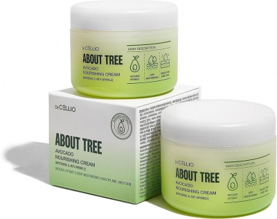 Крем для лица с авокадо Dr.CELLIO ABOUT TREE AVOCADO NOURISHING CREAM WHITENING & ANTI-WRINKLE