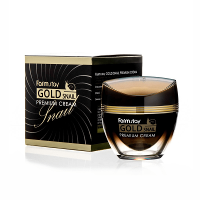Крем для лица премиальный с золотом и муцином улитки Farmstay Gold Snail Premium Cream