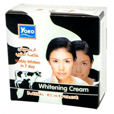 Крем отбеливающий с молочными протеинами Yoko Whitening Cream Milk Extract
