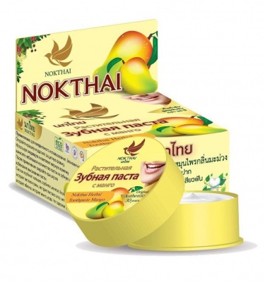 Тайская зубная паста с экстрактом манго Nokthai Mango Herbal Toothpaste 25 гр