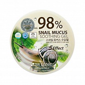 Гель универсальный с улиточным муцином 98% 3W Clinic Snail Mucus Soothing Gel
