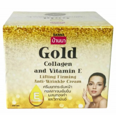 Крем для лица золото, коллаген и витамин Е Banna Gold Collagen and Vitamin E Firming Cream