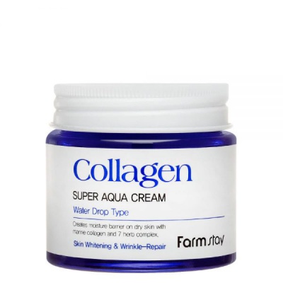 Крем для лица суперувлажняющий с коллагеном Farmstay Collagen Super Aqua Cream