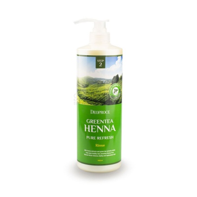 Бальзам для волос с зеленым чаем и хной Deoproce Greentea Henna Pure Refresh Rinse