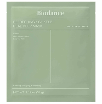 Маска гидрогелевая с морскими водорослями Biodance Refreshing Sea Kelp Real Deep Mask