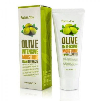 Пенка для умывания олива Farmstay Olive Intensive Moisture Foam Cleanser
