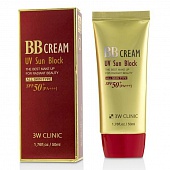 ББ крем для лица солнцезащитный 3W Clinic BB Cream UV Sun Block SPF 50+ PA+++