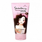 Пенка для умывания с молочными протеинами Клубника Mukunghwa Milk Foam Soap Strawberry