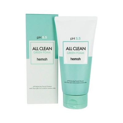 Гель для умывания для чувствительной кожи Heimish pH 5.5 All Clean Green Foam 