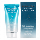 Солнцезащитный крем с гиалуроновой кислотой FarmStay Hyaluronic Uv Shield Sun Block Cream SPF 50/PA+++, 70 г
