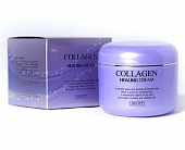 Крем для лица ночной питательный с коллагеном Jigott Collagen Healing Cream