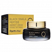 Крем для лица с комплексом из 9 пептидов FarmStay Black Snail & Peptide9 Perfect Cream 55мл