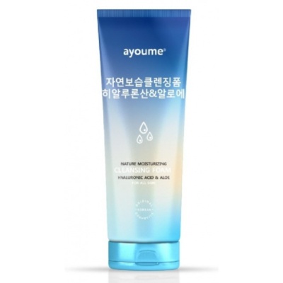 Пенка для лица увлажняющая с гиалуроновой кислотой и алоэ Ayoume Nature Moisturizing Cleansing Foam Hyaluronic Acid & Aloe