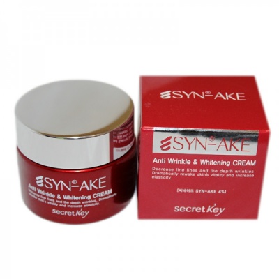 Крем для лица омолаживающий с пептидом змеи Secret Key Syn-Ake Anti Wrinkle & Whitening Cream