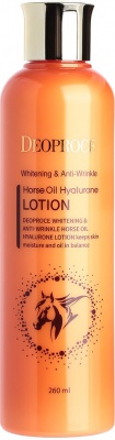 Лосьон для лица с лошадиным жиром Deoproce Whitening&Anti-Wrinkle Horese Oil Hyalurone Lotion