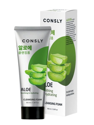 Пенка для умывания c экстрактом алоэ вера Consly Aloe Vera Soothing Creamy Cleansing Foam