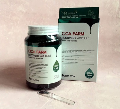 Сыворотка для лица с центеллой азиатской Farmstay Cica Farm Recovery Ampoule