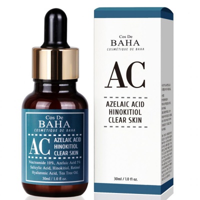 Сыворотка для лица с азелаиновой кислотой Cos De Baha Azelaic Acid Hinokitiol clear skin (AC)