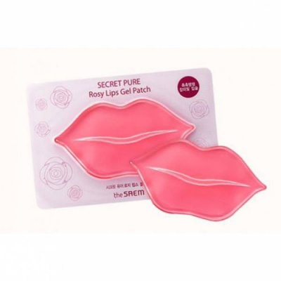 Патчи для губ гидрогелевые The Saem Secret Pure Rosy Lips Gel Patch 