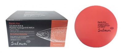 Патчи гидрогелевые для век с лососевой икрой и пептидами Farmstay Salmon Roe&Peptide Hydrogel Eye Patch