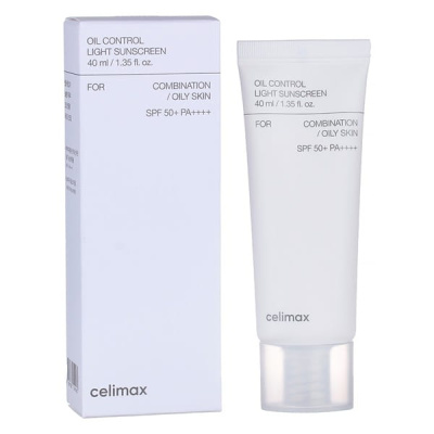 Солнцезащитный себорегулирующий лёгкий крем Celimax OIL CONTROL LIGHT SUNSCREEN SPF50+PA++++40мл